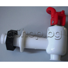 Клапан-канелка,кран с вътрешна резба и гайка за топла вода-червен на автомат за вода,Универсален