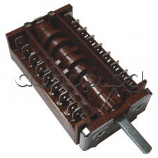 Ключ 18-изв.9(8+0)-позиц.250VAC/12A за фурна на ел.гот.печка с ос d6x23мм,Bompani,Tecnogas S-965MX,Bompani
