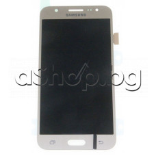 LCD-Дисплей к-т с панел(златист) и лентов каб.за GSM,Samsung