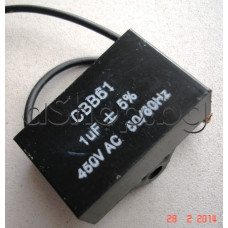 1.0uF/450VAC,50/60Hz,±5%,+85°C,тип CBB61-1C,закр.с ухо,изв.кабел-105мм,Кондензатор -Polypropylene Film Capacitor,JKCN