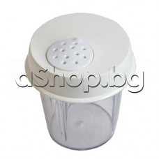 Каничка пластмасова с капак -бял за кухненски  робот,Kenwood FP-920
