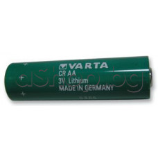 Литиева батерия-AA,незаредена 3V,2000mAh,d14.5x50.5mm-AA,с контактни пъпки,Varta 6117 101 301