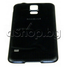 Заден капак кожен (черен) за мобилен телефон, Samsung SM-G900F