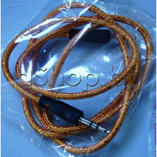Кабел-кръгъл d3.5 текстил d3.5mm стерео мъжки жак към d3.5mm стерео мъжки жак с дължина 1.0м,оранжев