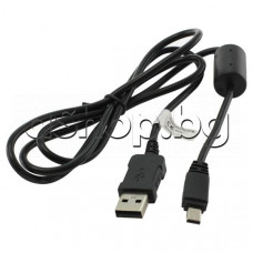 USB-кабел А-мъжко(норм.) към B-мъжко 10-изв.(мини) 1.5м,за цифрови фотоапарати,Casio EMC-6/6U