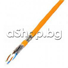 SFUTP-Cat.7 комун.кабел 23AWG/1000MHz 4-усук.двойки за комп.мрежи d7mm,оранжев, EFB Elektronik