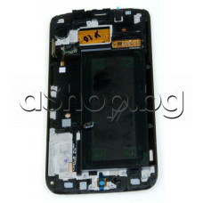 LCD-Дисплей (черен)  к-т с лентов кабел за GSM, Samsung SM-G925F