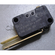 Микроключ с 2-извода D42X(165411A),НО,3(1)А/250VAC,AMP=6.35мм от съдомиялна,Whirlpool,AEG,Electrolux