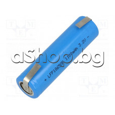 Li-ion акум.батерия 3.2V/1100mA,с пласт.за зап.в пакет d18.2x64.8mm,тип LFP18650P,JYH