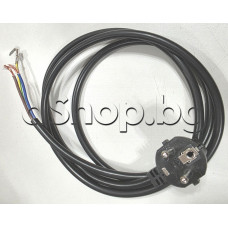 Захранващ кабел черен,1.5mm2 ,1.7m комплект за радиаор, Tesy CA-2512E01R