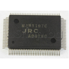 IC,4-channel electronic volume control with input selector,100-QFP JRC,NJW1197CFC2 IC