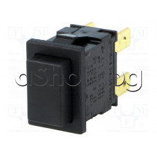 Захранващ ключ за ел.уреди 12A/250VAC,DPST-NO,2-пол.4-изв.4.68мм,черен,Arcoelectric-Bulgin