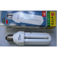 Енергоспестяваща лампа 20W(100W),цокъл Е27,1050Lm,Warm White,Vito