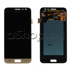 LCD-Дисплей (златист)  к-т с лентов кабел за GSM, Samsung Galaxy SM-J320F