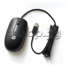 Оптична мишка 2-бут.с скрол  за USB с кабел,1000dpi,SM-2022 HP black,QY777A