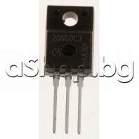 MOS-N-FET,650V,20.7A,35W,<0.19om(10A),TO-220F,20N60C3 Infineon
