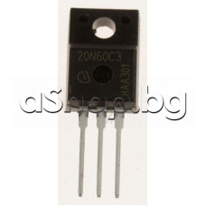 MOS-N-FET,650V,20.7A,35W,<0.19om(10A),TO-220F,20N60C3 Infineon