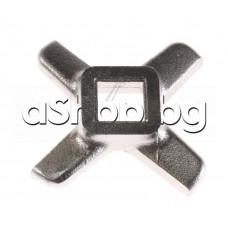 Нож 61x61xH10.4mm за месомелачка на  с 4-пера,(за квадрат 14.5x14.5xH9mm), Kenwood MG-700/710/720,Pro 2000 exel ,AT955