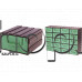 Модул(с ляст.опашка) с чекмедже--пластмасов за дребни части,размери:105x120x60mm,черен-зелен