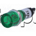 Глим лампа-неонова плоска 230VAC,d10x37.5mm за монтаж на панел с гайка,зелен балон,Ninigi NI-1GN