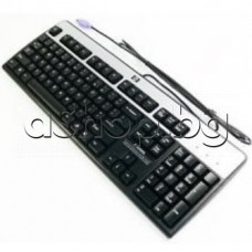 Тънка клавиатура PS2, стандартна Silver/Black,HP 434820-072