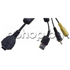 USB-кабел А-мъжко+2 чинча към AV-multipole 1.8м за цифр.фотоапарат,SONY DSC-H3,T200