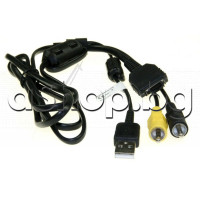 USB-кабел А-мъжко+2 чинча към AV-multipole 1.8м за цифр.фотоап.,Sony/DSC-T70/T300