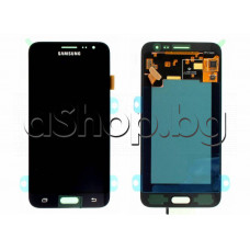 LCD-Дисплей (черен)  к-т с лентов кабел за GSM, Samsung Galaxy SM-J320F