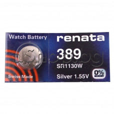 1.55V/80mAh,d11.6x3.05mm,Сребърно-Оксидна батерия-тип паричка,SR1130W Renata