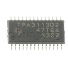 IC,Audio power amplifier stereo class-D 6W,28-TSSOP Texas Instruments,TPA3113D2PWP
