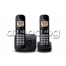 Безжичен DECT телефон Panasonic KX-TGC212 е комплект от две слушалки с връзка помежду си.