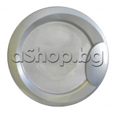 Стъклен люк комплект с ключалка (сив ) за врата на авт.пералня, Indesit  WIL-146SPITTEV