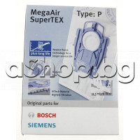 Комплект 4 бр. торбички + 1 микрофилтър (BBZ41FP)  за прахосмукачка, Bosch BSG-82480/10