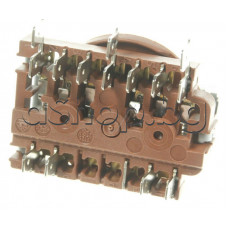 Ключ-регулатор 8-поз.(7+0),780603,11-изв.x6.35мм,ос d6x20mm,250VAC/16A за фурна на готв.печка ,Teka HT-710, HТ-720МЕ