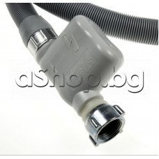 Маркуч за чиста вода с вграден клапан двоен с кабел и куплунг от съдомиялна, Ariston LSV-67A,Indesit,Whirlpool