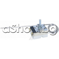 Терморегулатор с осезател d3x160mm, 50-320°C,16A/250VAC ,2x6.35mm изв.,ос d6x25mm за готварска печка,Indesit,Whirlpool