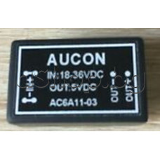 Конвертор-преобразувател  DC->DC,Vin:18-36VDC,Vout:5VDC 1.5A ,7.5W ,4-DIP,AC6A11-03 Aucon
