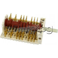 Пакетен ключ 7(6+0)-позиц.16-изв.двойни,250VAC/16A,11HE/041 Dreefs за готварска печка,Gorenje