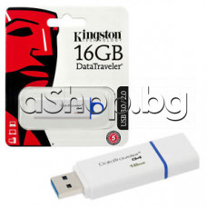 Флаш памет 16.0GB USB-3.1/3.0/2.0,max transfer.480Mb/s.,USB 3.0 Flash drive Kingston DTIG4-16GB Datatraveler