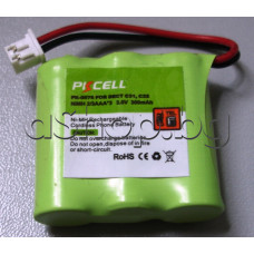 Акумулаторна NI-MH батерия 2/3AAA*3,3.6V/300mAh,30x31x10.5mm с кабел и букса за DECT телефони,C31/32,Mistral 220