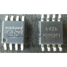 64Mb(8Mx8Bit)serial flash memory,2.7-3.6V Only,75MHz,dual and quad SPI-bus interface,-40...+85°C,8-SOP 5.3mm,25Q64JVSIQ