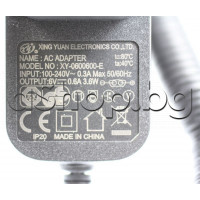 Зарядно у-во(заместител) 100-240VAC/0.3A-> 6VDC/0.6A/3.6W за малки уреди грижа за тялото,XY-0600600-E Classic,HC-5090