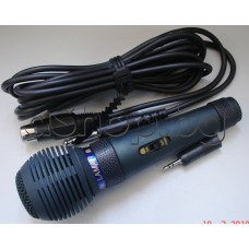 Динамичен микрофон BM-8230E, к-т с 4m микрофонен кабел с накрайници мъжки моножак 6.35mm - женски канон,Lamar