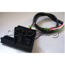 Блок у-ние с 2 микроключа (за степени и осветление) на аспиратор със черна-рамка и 5-кабела 40см.