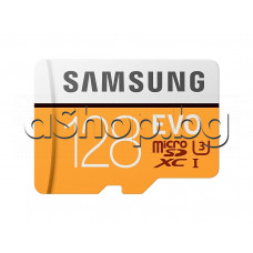 Флаш памет-карта micro SDXC-EVO,128MB,UHS-I,Class 10,4kHD със SD адаптор,Samsung MB-MP128GA/EU