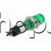 Глим лампа-неонова плоска 230VAC,d7.5x33mm за монтаж на панел с гайка,зелен балон,Ninigi NI-2GN