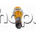 Глим лампа-неонова плоска 230VAC,d7.5x33mm за монтаж на панел с гайка,оранжев балон,Ninigi NI-2YL