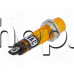 Глим лампа-неонова плоска 230VAC,d7.5x33mm за монтаж на панел с гайка,оранжев балон,Ninigi NI-2YL