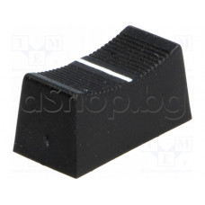 Копче за потенциометър тип плъзгач 23x11x11mm черна пластмаса,CS1 TYPE A BLACK