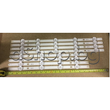 Светодиодна лента к-т 8 бр.(Ax4 +Bx4) за подсветка на LCD(LC470DUH-FGP2) телевизор,LG 47LB650V-ZN.BEEWLJG